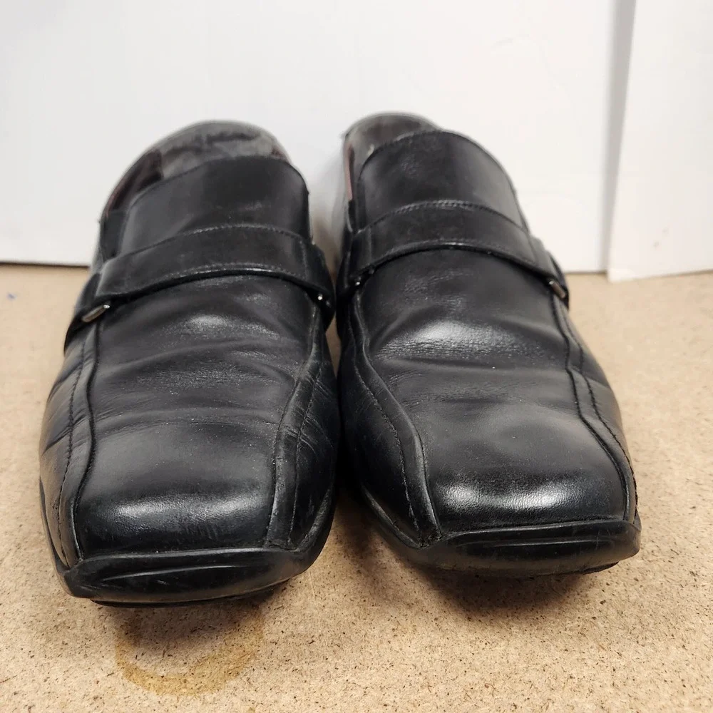 BOSTONIAN CROWN WINDSOR‎ Made In Italy Black Leather 13 Men's slip on Loafers